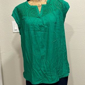 Green sleeveless top